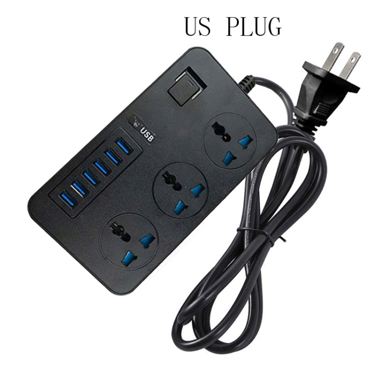 T09 3000W 高出力多機能プラグイン3穴国際ユニバーサルジャック＋6 USBインテリジェント充電, EUプラグ, USプラグ, UKプラグ