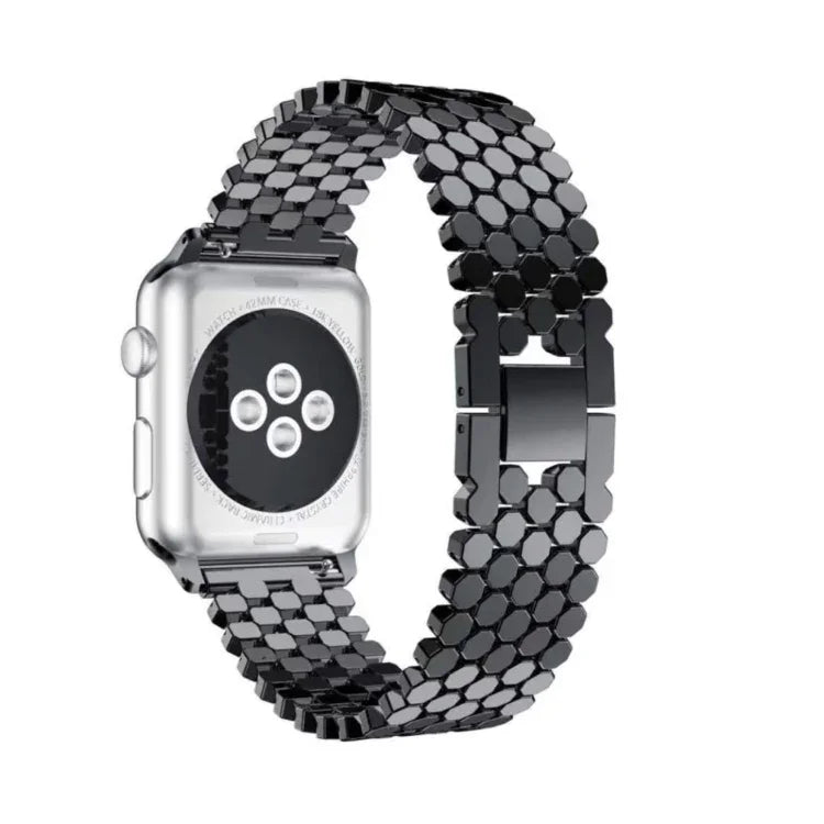 Apple Watch Series 5 & 4 44mm / 3 & 2 & 1 42mm ハニカム ステンレススチールウォッチバンドストラップ、Apple Watch Series 5 & 4 44mm用