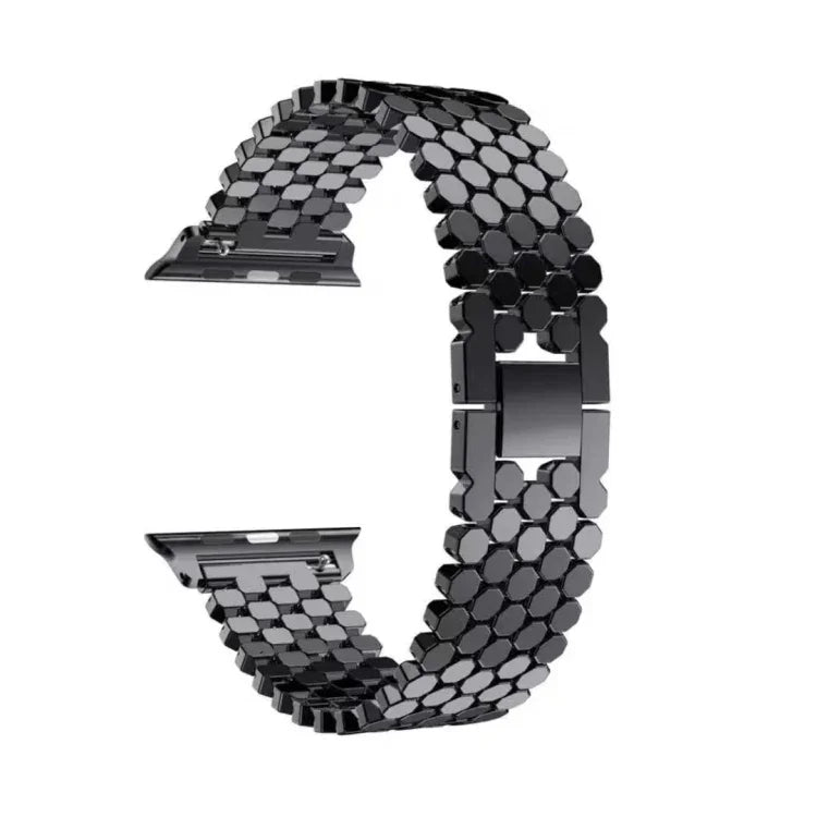 Apple Watch Series 5 & 4 44mm / 3 & 2 & 1 42mm ハニカム ステンレススチールウォッチバンドストラップ、Apple Watch Series 5 & 4 44mm用