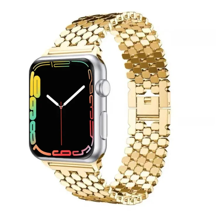 Apple Watch Series 5 & 4 44mm / 3 & 2 & 1 42mm ハニカム ステンレススチールウォッチバンドストラップ、Apple Watch Series 5 & 4 44mm用