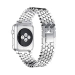 Apple Watch Series 5 & 4 44mm / 3 & 2 & 1 42mm ハニカム ステンレススチールウォッチバンドストラップ、Apple Watch Series 5 & 4 44mm用