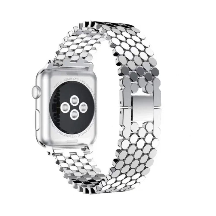 Apple Watch Series 5 & 4 40mm / 3 & 2 & 1 38mm ハニカム ステンレススチールストラップ、Apple Watch Series 5 & 4 40mm用