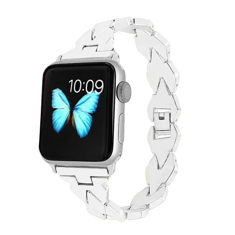 Apple Watch Series 5 & 4 40mm / 3 & 2 & 1 38mm ダイヤモンド ステンレススチールバンド、Apple Watch Series 5 & 4 40mm用