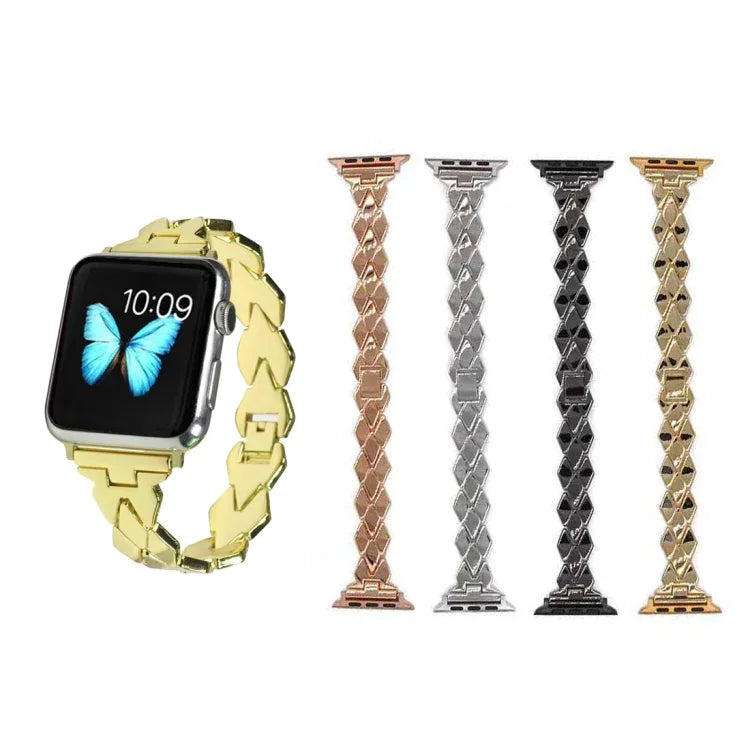 Apple Watch Series 5 & 4 40mm / 3 & 2 & 1 38mm ダイヤモンド ステンレススチールバンド、Apple Watch Series 5 & 4 40mm用