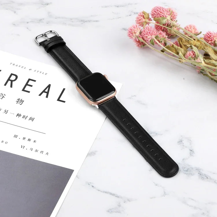 Apple Watch Series 5 & 4 44mm 3 & 2 & 1 42mm ラウンドホール レザーストラップ用
