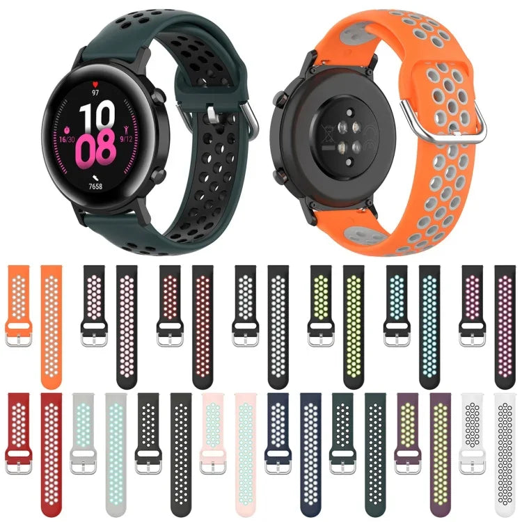 20mm ファッション内側バックルシリコンストラップ、Huami Amazfit GTS / Samsung Galaxy Watch Active 2 / Huawei Watch GT2 42MM用