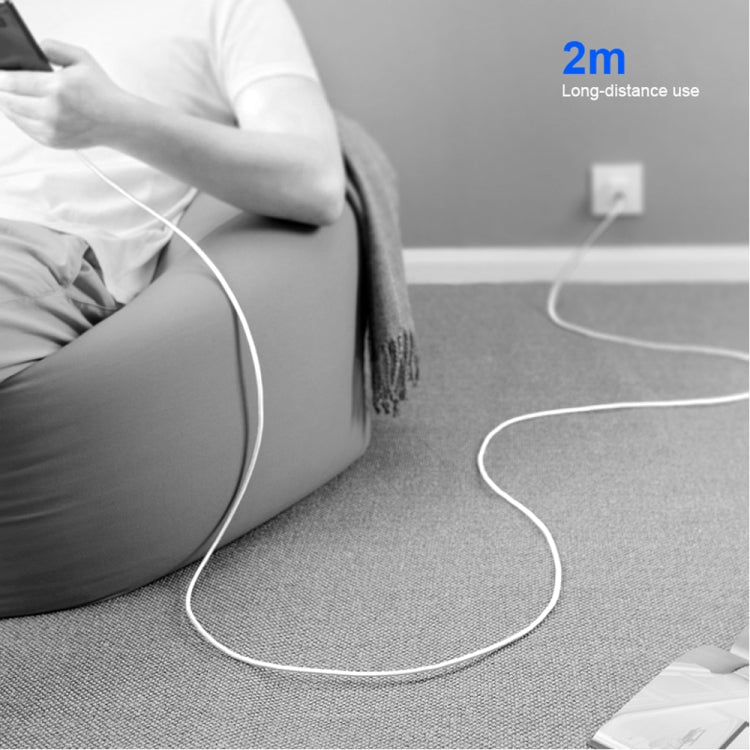2イン1 シングルUSB-C / Type-Cポート トラベルチャージャー + 3A PD 3.0 USB-C / Type-C to USB-C / Type-C高速充電データケーブルセット、ケーブル長：2m、18W 2m