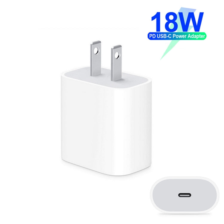 2イン1 シングルUSB-C / Type-Cポート トラベルチャージャー + 3A PD 3.0 USB-C / Type-C to USB-C / Type-C高速充電データケーブルセット、ケーブル長：2m、18W 2m