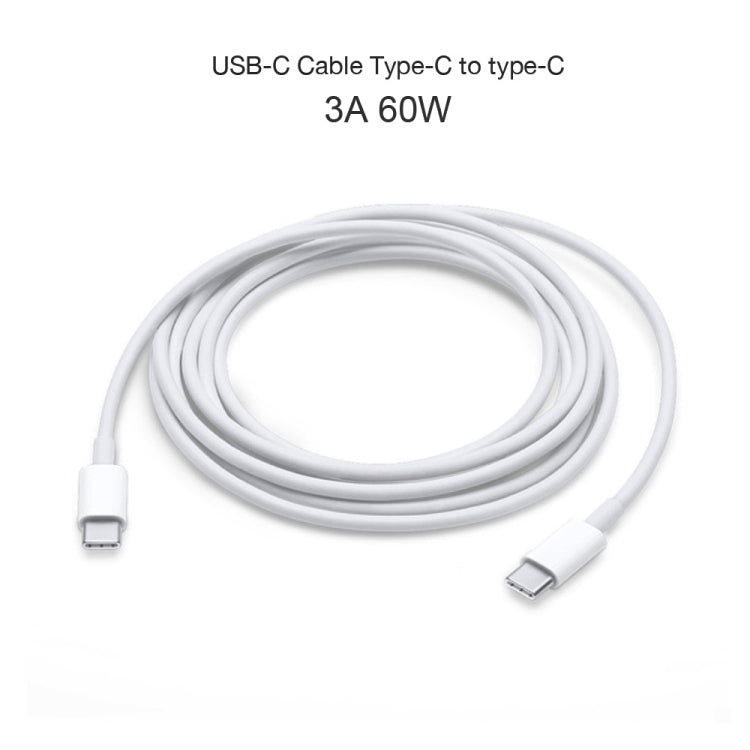 2イン1 シングルUSB-C / Type-Cポート トラベルチャージャー + 3A PD 3.0 USB-C / Type-C to USB-C / Type-C高速充電データケーブルセット、ケーブル長：2m、18W 2m