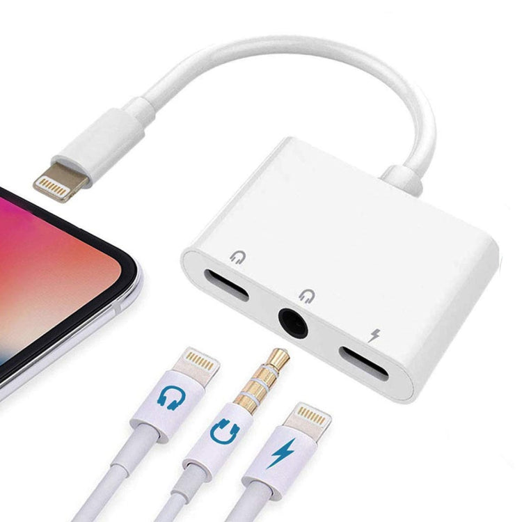 ZS-KL21820 3-in-1 8ピン から 8ピン充電ポート + 8ピンイヤホンジャック + 3.5mmイヤホンジャック イヤホンアダプター