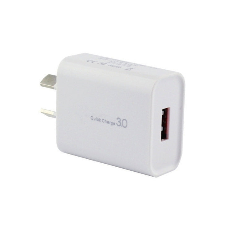 QC 3.0 18W 3A シングルUSBインターフェース充電器、AUプラグ