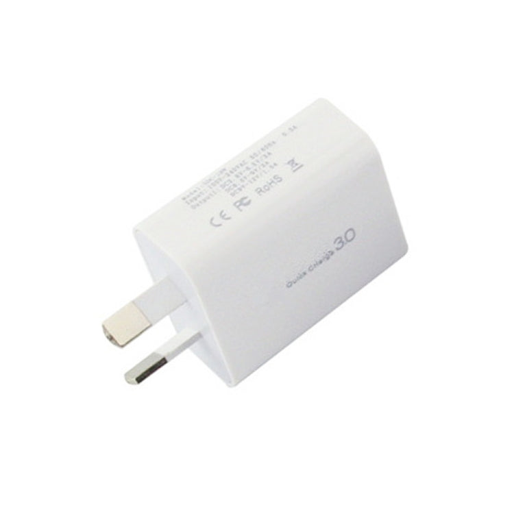 QC 3.0 18W 3A シングルUSBインターフェース充電器、AUプラグ