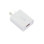 QC 3.0 18W 3A シングルUSBインターフェース充電器、AUプラグ