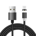 USB to 8ピン マグネットメタルコネクター ナイロン二色編みマグネットデータケーブル、ケーブル長さ：1m、8ピン