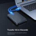 ORICO 2520U3 2.5インチポータブルハードドライブエンクロージャ、ホワイト、ブラック