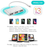 ZS-S1852 6in1 3 USBメスから8ピンオス OTGカメラカードリーダーアダプター SD＆TFカード＆8ピン充電インターフェース対応、全iOSシステム対応