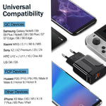 ポータブル QC3.0 18W USBポート 汎用急速充電器 EUプラグ EUプラグ