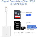 ZS-KL21810 8ピンからSDカード カメラカードリーダーアダプター、全iOSシステム対応、SDカードスロット付き