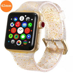 Apple Watch Series 5 & 4 44mm / 3 & 2 & 1 42mm グリッター シリコンストラップ用