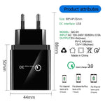 2-in-1 USB to USB-C / Type-C データケーブル + 30W QC 3.0 4 USBポート 携帯電話 タブレット PC 汎用急速充電器 トラベルチャージャーセット EUプラグ USB-C / Type-Cセット EUプラグ