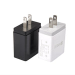 2-in-1 1m USB to Micro USB データケーブル + 30W QC 3.0 4 USBポート 携帯電話 タブレット PC 汎用急速充電器 トラベルチャージャーセット USプラグ Micro USBセット USプラグ