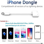 ZS-KL21804 2in1 8ピン to 3.5mm オーディオ＋8ピン充電インターフェース、イヤホンアダプター、全iOSシステム対応、8ピン＋3.5mm