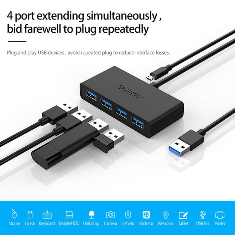 ORICO G11-H4-U3-100-BK 4ポートUSB3.0ハブ