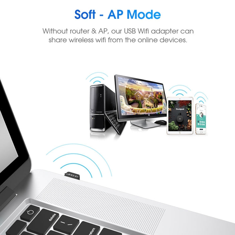 EDUP EP-AC1651 USB WiFiアダプター 650Mbps デュアルバンド 5G/2.4GHz 外付け無線ネットワークカード WiFiドングルレシーバー ノートパソコン用 Windows MacOS対応