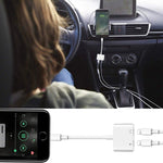 ZS-S1802 2 in 1 8ピンオス to 8ピン充電＋8ピンオーディオメスコネクターイヤホンアダプター、通話＆ワイヤーコントロール対応、全iOSシステム対応