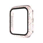 Apple Watch Series 4/5/6 & SE 1/2/3 44mm グリッターパウダー PC + 強化ガラススクリーンフィルム一体型ケース