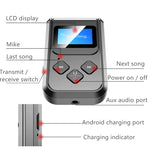 T15 2in1 Bluetooth 5.0 ミュージックレシーバー送信機 スクリーン付き、T15