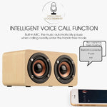 W5 ポータブル ハイファイ ショックバス 木製 Bluetooth スピーカー、W5