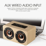 W5 ポータブル ハイファイ ショックバス 木製 Bluetooth スピーカー、W5
