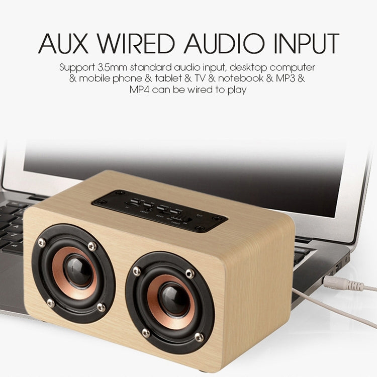 W5 ポータブル ハイファイ ショックバス 木製 Bluetooth スピーカー、W5