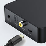 T6 Bluetooth 5.0 コンピューター・テレビ用トランスミッター 光ファイバー・同軸・AUX多機能 TFカード HiFI Bluetoothオーディオトランスミッター