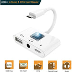 3-in-1 USB-C OTGアダプター 3.5mmヘッドホンジャック付き、iPad ProおよびType-Cジャック搭載スマホ対応、3-in-1
