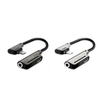 ENKAY ENK-AT103 8ピンから3.5mmオーディオ＆8ピン充電インターフェース変換器亜鉛合金アダプター、3.5mmオーディオ＆8ピン充電