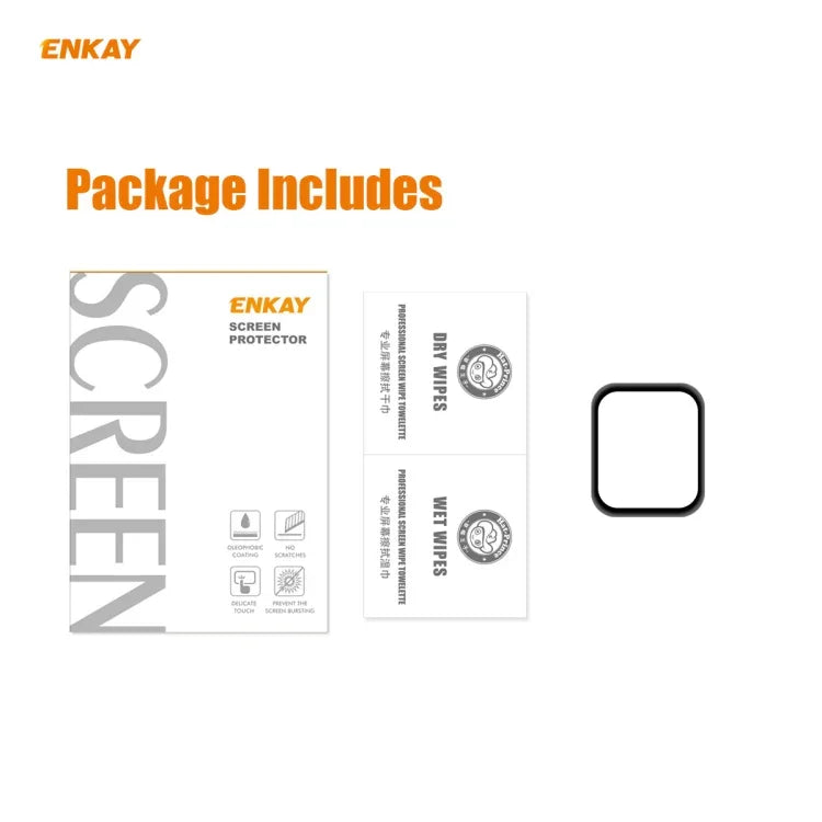 Apple Watch Series 6/5/4/SE 40mm用 ENKAY Hat-Prince 3D フルスクリーン PET 曲面 ホットベンディング HD スクリーンプロテクターフィルム, Apple Watch Series 6/5/4/SE 40mm用