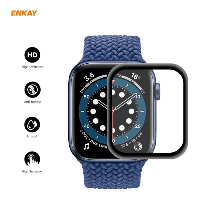 Apple Watch Series 6/5/4/SE 44mm用 ENKAY Hat-Prince 3D フルスクリーン PET 曲面 ホットベンディング HD スクリーンプロテクターフィルム, Apple Watch Series 6/5/4/SE 44mm用