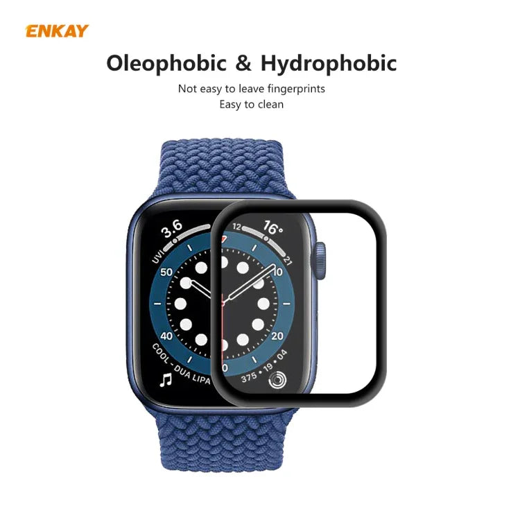5枚セット Apple Watch Series 6/5/4/SE 40mm用 ENKAY Hat-Prince 3D フルスクリーン PET 曲面 ホットベンディング HD スクリーンプロテクターフィルム, Apple Watch Series 6/5/4/SE 40mm用