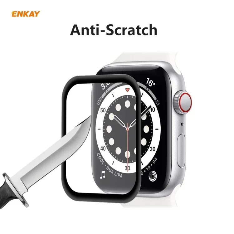 5枚セット Apple Watch Series 6/5/4/SE 40mm用 ENKAY Hat-Prince 3D フルスクリーン PET 曲面 ホットベンディング HD スクリーンプロテクターフィルム, Apple Watch Series 6/5/4/SE 40mm用