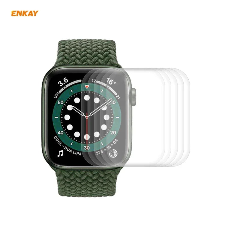 5枚セット Apple Watch Series 6/5/4/SE 40mm用 ENKAY Hat-Prince 3D フルスクリーン PET 曲面 ホットベンディング HD スクリーンプロテクターフィルム, Apple Watch Series 6/5/4/SE 40mm用