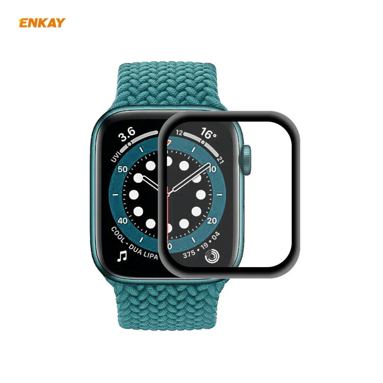 ENKAY Hat-Prince 3D全面 ソフトPCエッジ + PMMA HDスクリーンプロテクターフィルム、Apple Watch 6/5/4/SE 44mm用、Apple Watch 6/5/4/SE 40mm用