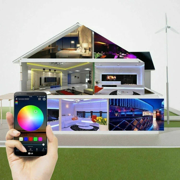 5M 5050 RGB LEDストリップライトWIFIスマートホーム電源キットセット（防水なし）