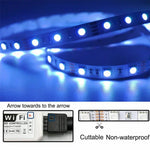 5M 5050 RGB LEDストリップライトWIFIスマートホーム電源キットセット（防水なし）