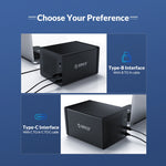 ORICO NS200RU3 2ベイ USB3.0 ハードドライブエンクロージャー RAID対応、NS200RU3