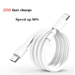 2-in-1 PD 20W シングルUSB-C / Type-Cポート トラベルチャージャー＋3A PD3.0 USB-C / Type-C to USB-C / Type-C高速充電データケーブルセット、ケーブル長：1m、EUプラグ、20W 1m