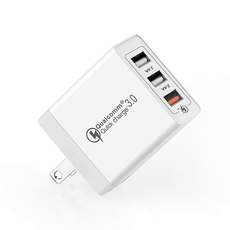 SDC-30W 30W QC 3.0 USB＋2.4A デュアルUSB 2.0ポート 携帯電話 タブレット PC用ユニバーサル急速充電器 トラベルチャージャー、USプラグ、USプラグ