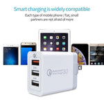 SDC-30W 30W QC 3.0 USB＋2.4A デュアルUSB 2.0ポート 携帯電話 タブレット PC用ユニバーサル急速充電器 トラベルチャージャー、USプラグ、USプラグ