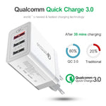SDC-30W 30W QC 3.0 USB＋2.4A デュアルUSB 2.0ポート 携帯電話 タブレット PC用ユニバーサル急速充電器 トラベルチャージャー、EUプラグ、EUプラグ